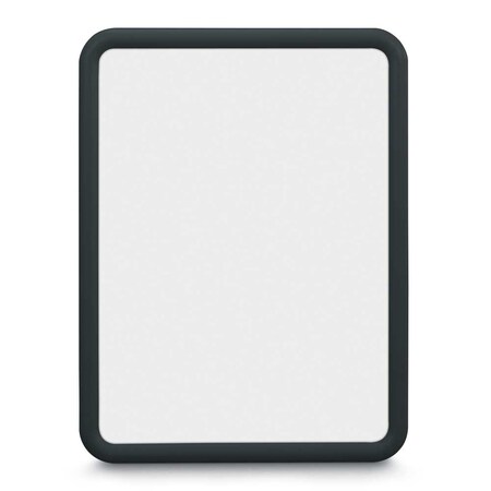 United Visual Products Corkboard, Single Door, Radius Frame, 36x36", White/Pumice UV7002-WHITE-PUMICE